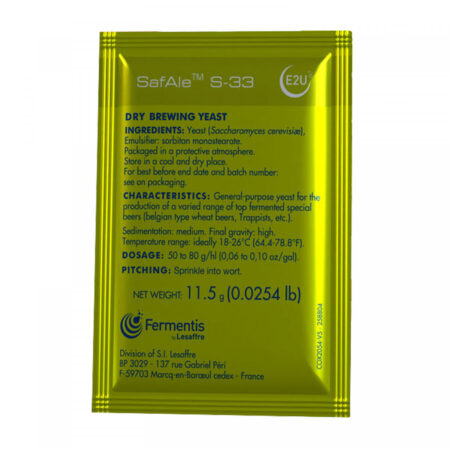 Μαγιά Fermentis SafAle™ S-33 11,5gr