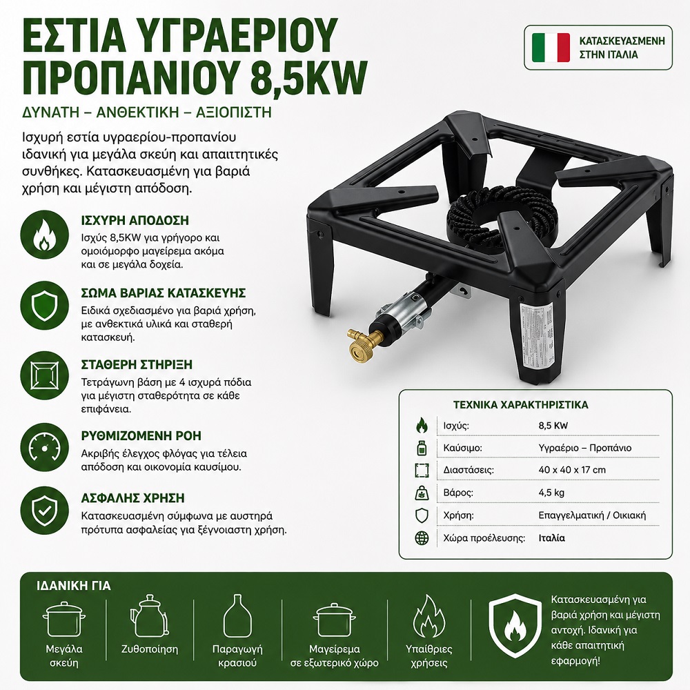 ΓΚΑΖΙΕΡΑ 8,5kw