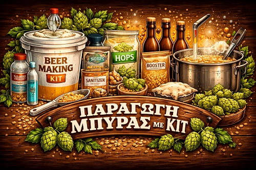Παρασκευή σπιτικής μπύρας με έτοιμο κιτ βήμα-βήμα