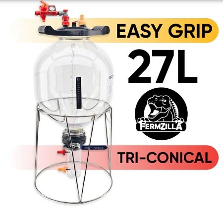FermZilla 27lt Tri-Conical Easy-Grip Pressure Gen3.2