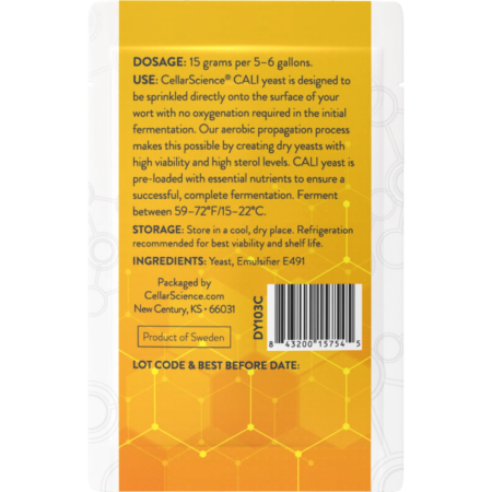 Alternative view of Μαγιά CALI 15gr CellarScience® – American Ale
